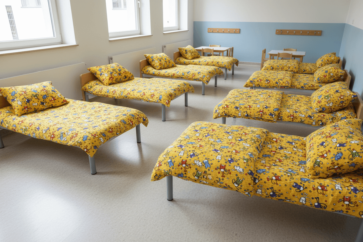 Krepové dětské povlečení do školky „Kocourek žlutý“